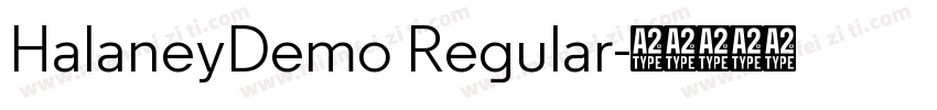 HalaneyDemo Regular字体转换